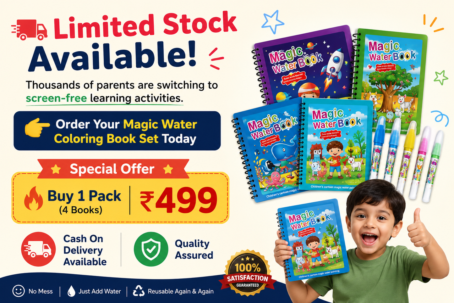 Aqua Reveal – The Reusable Magic Coloring Book Set